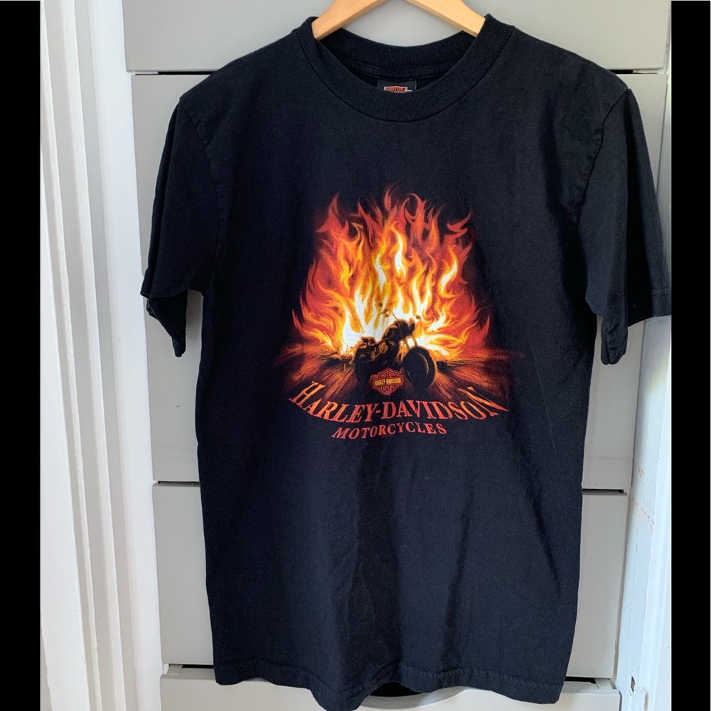 Harley Davidson Graphic Motorcycle Shirt Medium